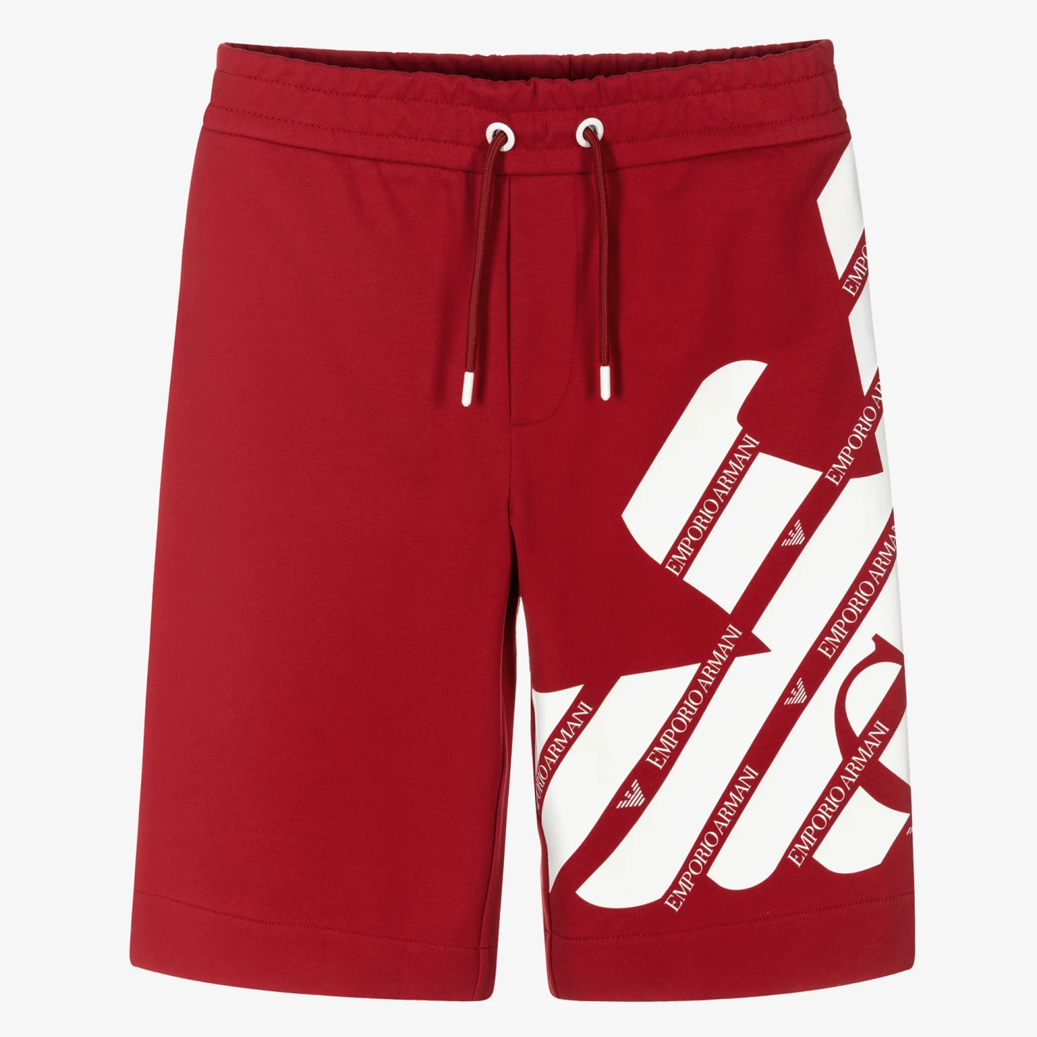 Emporio Armani Teen Red Logo Jersey Shorts 3 Emporio Armani Teen Red Logo Jersey Shorts