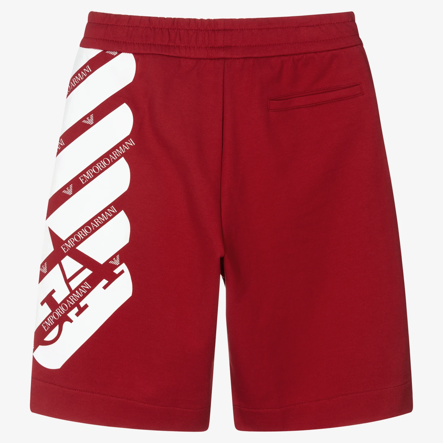 Emporio Armani Teen Red Logo Jersey Shorts 4 Emporio Armani Teen Red Logo Jersey Shorts - Image 2