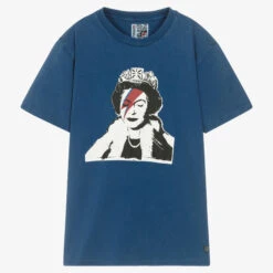 Guess Teen Boys Blue Cotton Banksy T-Shirt