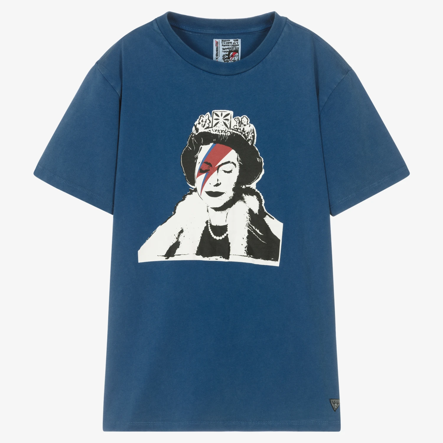 Guess Teen Boys Blue Cotton Banksy T-Shirt 3 Guess Teen Boys Blue Cotton Banksy T-Shirt
