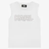 KARL LAGERFELD KIDS Teen Boys White Sleeveless Logo T-Shirt -Boss Sale Store karl lagerfeld kids teen boys white sleeveless logo t shirt 505008 fb65f160bd9218213d4f629cb02aa67352fd20f4