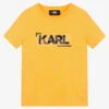 KARL LAGERFELD KIDS Teen Boys Yellow Cotton Logo T-Shirt -Boss Sale Store karl lagerfeld kids teen boys yellow cotton logo t shirt 505015 926ec56fa63727bf2f9ffa4abdc6a21ec11ac5f8