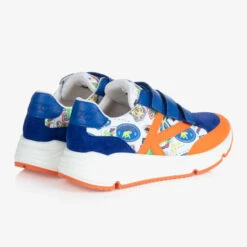 KENZO KIDS Teen Blue Suede Velcro Trainers -Boss Sale Store kenzo kids teen blue suede velcro trainers 500488 614256503680434f53c2a2fd415824bd08669d30