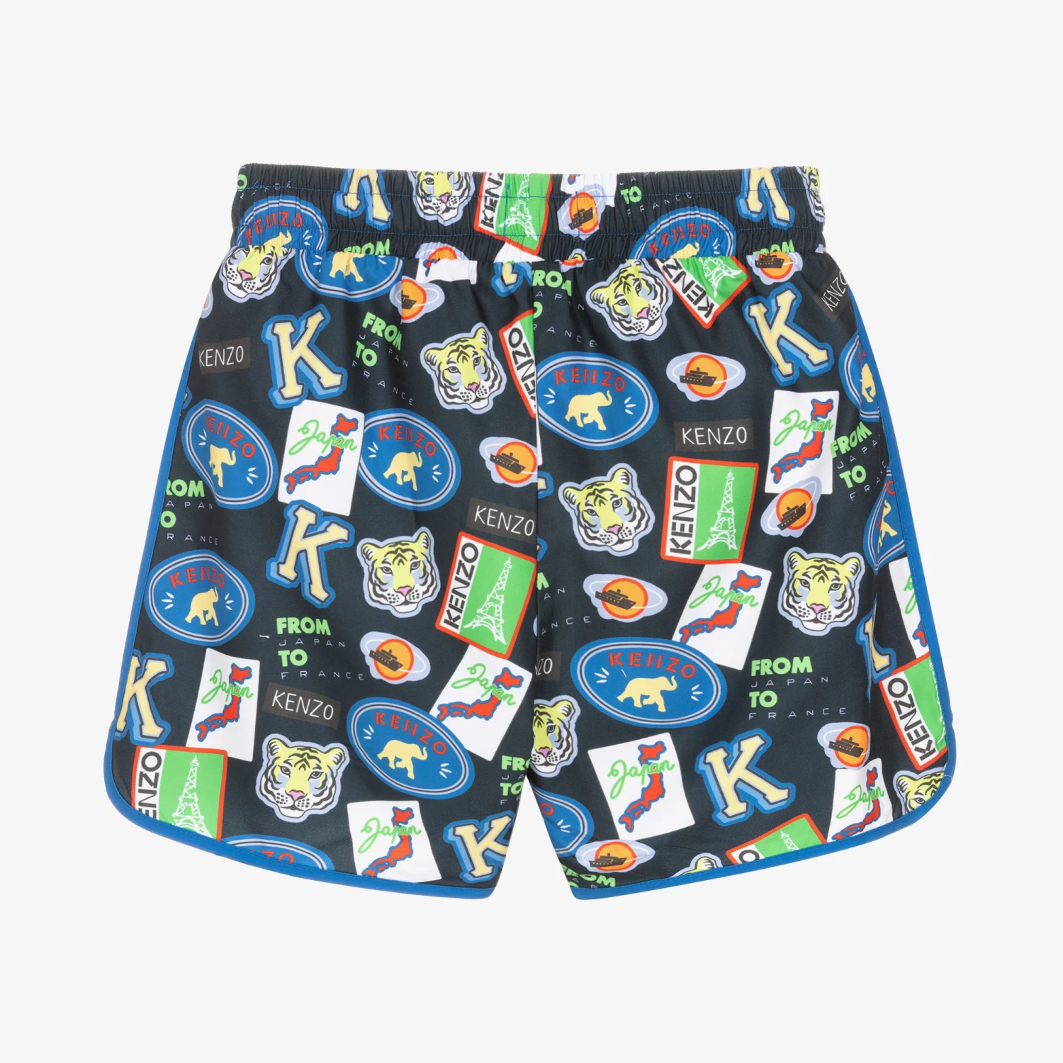 KENZO KIDS Teen Boys Blue Logo Swim Shorts 4 KENZO KIDS Teen Boys Blue Logo Swim Shorts - Image 2