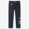 KENZO KIDS Teen Boys Dark Blue Denim Jeans 1 KENZO KIDS Teen Boys Dark Blue Denim Jeans -Boss Sale Store kenzo kids teen boys dark blue denim jeans 502061 afae202bea4354af2eb70ec05c62eeb13951c752