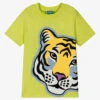 KENZO KIDS Teen Boys Green Cotton Tiger T-Shirt -Boss Sale Store kenzo kids teen boys green cotton tiger t shirt 502146 07cd750edb005924c1e3cc17e2bb55644e54170b