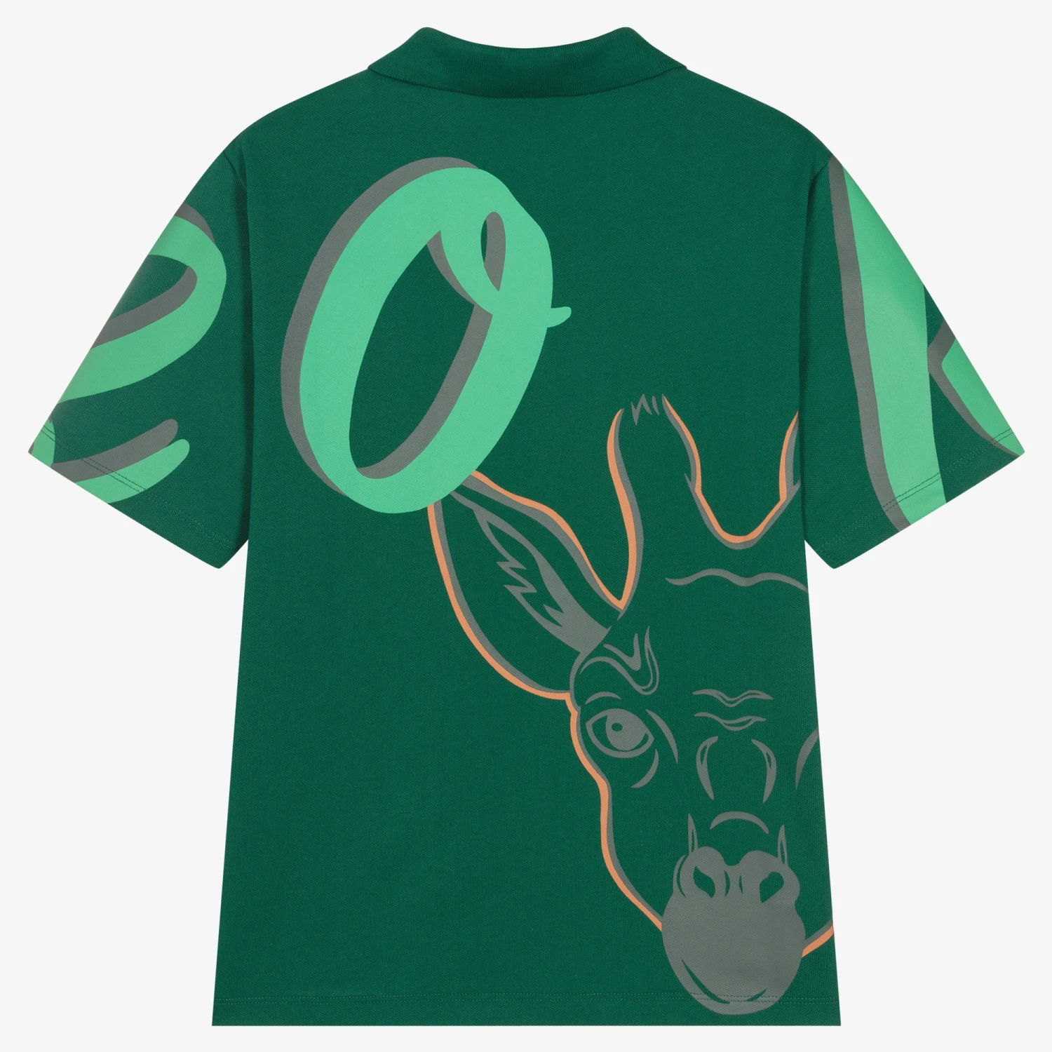 KENZO KIDS Teen Boys Green Polo Shirt 4 KENZO KIDS Teen Boys Green Polo Shirt - Image 2