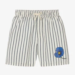 KENZO KIDS Teen Boys Ivory Stripe Poppy Swim Shorts