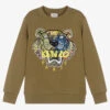 KENZO KIDS Teen Boys Khaki Green Tiger Sweatshirt -Boss Sale Store kenzo kids teen boys khaki green tiger sweatshirt 502130 fefce823cf3f92c299917ee88d83300545dbed80