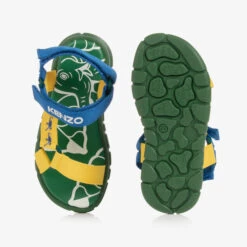 KENZO KIDS Teen Yellow & Green Velcro Sandals -Boss Sale Store kenzo kids teen yellow green velcro sandals 500490 16dfa791bbb42a971f6738eea25b77dd002fe6d7