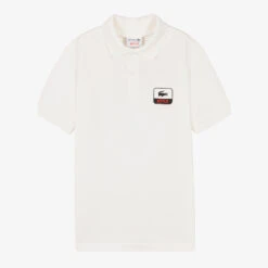 Lacoste Teen Boys White Netflix Logo Polo Shirt