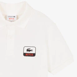 Lacoste Teen Boys White Netflix Logo Polo Shirt -Boss Sale Store lacoste teen boys white netflix logo polo shirt 509020 dfd2d69a166b60a219018718326e915934f14e72