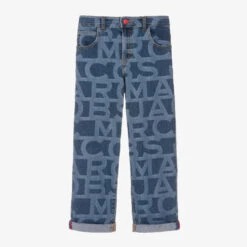 MARC JACOBS Teen Boys Blue Denim Logo Jeans