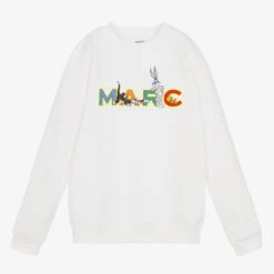 MARC JACOBS Teen White Cotton Looney Tunes Sweatshirt