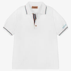 Missoni Teen Boys White Logo Polo T-Shirt -Boss Sale Store missoni teen boys white logo polo t shirt 487555 11a74364352568da24ea60e296d8a58145eee166