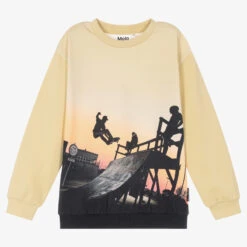 Molo Teen Boys Green Skateboard Sweatshirt