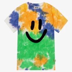 Molo Teen Green Tie-Dye Cotton T-Shirt