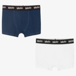 Molo Teen White & Blue Boxers (2 Pack)