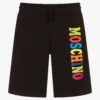 Moschino Kid-Teen Teen Black Cotton Logo Shorts -Boss Sale Store moschino teen black cotton logo shorts 442877 a179ca009d89c332dda0ea806453418b6b571f85