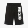 Moschino Kid-Teen Teen Boys Black Cotton Logo Shorts -Boss Sale Store moschino teen boys black cotton logo shorts 508125 9887ab58f5caae9a0a3c34c1f16f42ab15366228