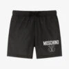Moschino Kid-Teen Teen Boys Black Double Smiley Logo Swim Shorts -Boss Sale Store moschino teen boys black double smiley logo swim shorts 508131 24f530608d2da8e65a4ee45fe8905545050454ab
