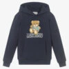 Moschino Kid-Teen Teen Boys Blue Teddy Bear Logo Hoodie -Boss Sale Store moschino teen boys blue teddy bear logo hoodie 508154 a3dbb39b82bf240cfabf623148e8f0b39a34090a