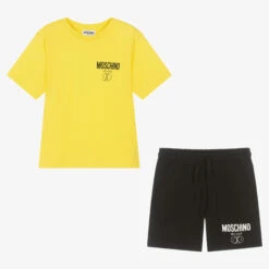 Moschino Kid-Teen Teen Boys Double Smiley Logo Shorts Set