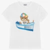 Moschino Kid-Teen Teen Boys White Cotton Teddy Bear T-Shirt -Boss Sale Store moschino teen boys white cotton teddy bear t shirt 508489 7bd4b70a9db7e9f44666759a619b494df36d1997