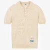 MSGM Teen Boys Beige Knitted Polo Shirt -Boss Sale Store msgm teen boys beige knitted polo shirt 490341 cb8a120736c425d7889677ab94fb0f2a3ba33145