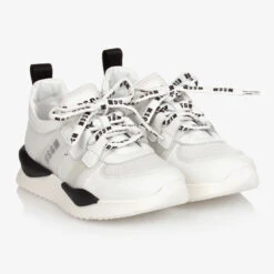 MSGM Teen White Logo Trainers