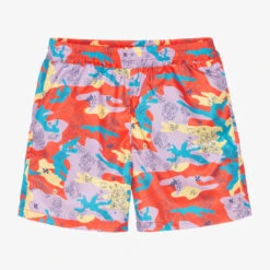Off-White Teen Boys Purple Abstract Shorts