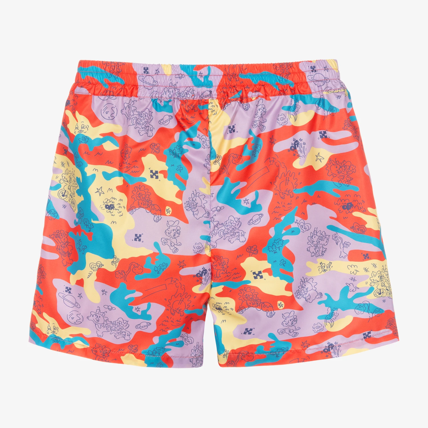 Off-White Teen Boys Purple Abstract Shorts 4 Off-White Teen Boys Purple Abstract Shorts - Image 2