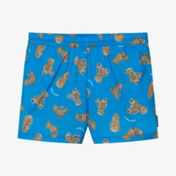 Palm Angels Teen Boys Blue Bear Swim Shorts