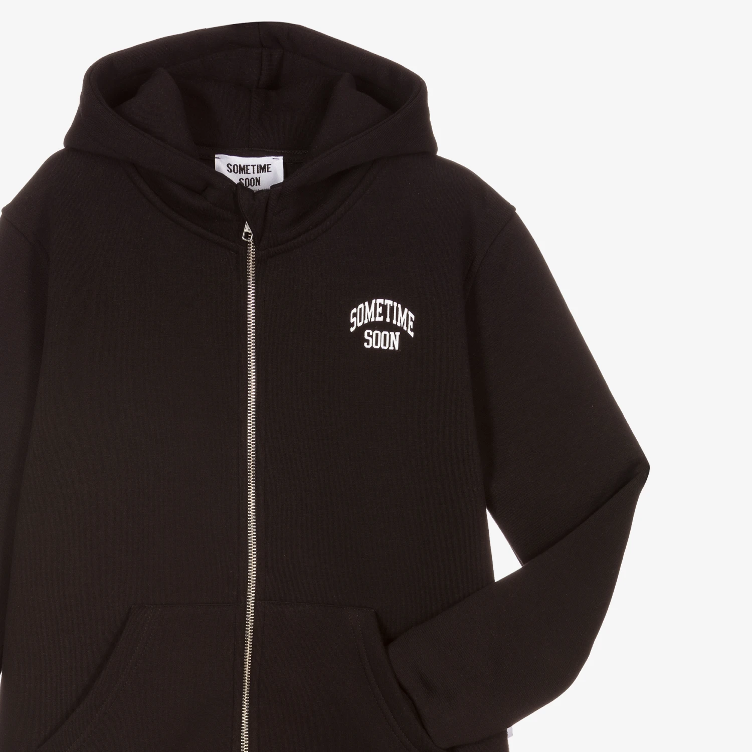 Sometime Soon Teen Black Cotton Zip-Up Top 5 Sometime Soon Teen Black Cotton Zip-Up Top - Image 3