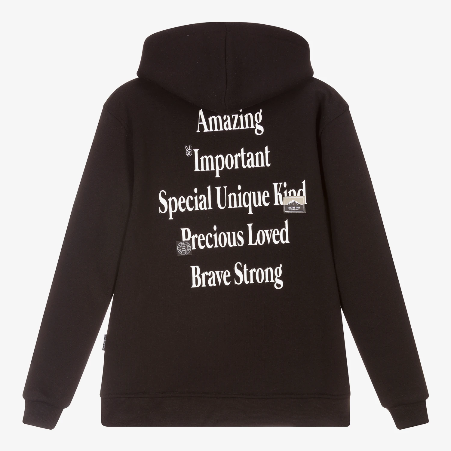 Sometime Soon Teen Black Cotton Zip-Up Top 4 Sometime Soon Teen Black Cotton Zip-Up Top - Image 2