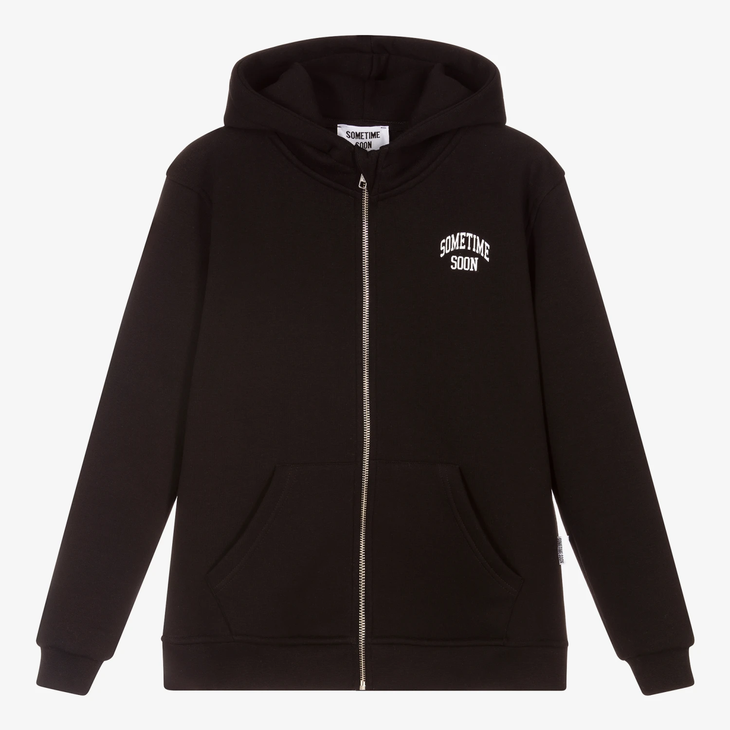 Sometime Soon Teen Black Cotton Zip-Up Top 3 Sometime Soon Teen Black Cotton Zip-Up Top