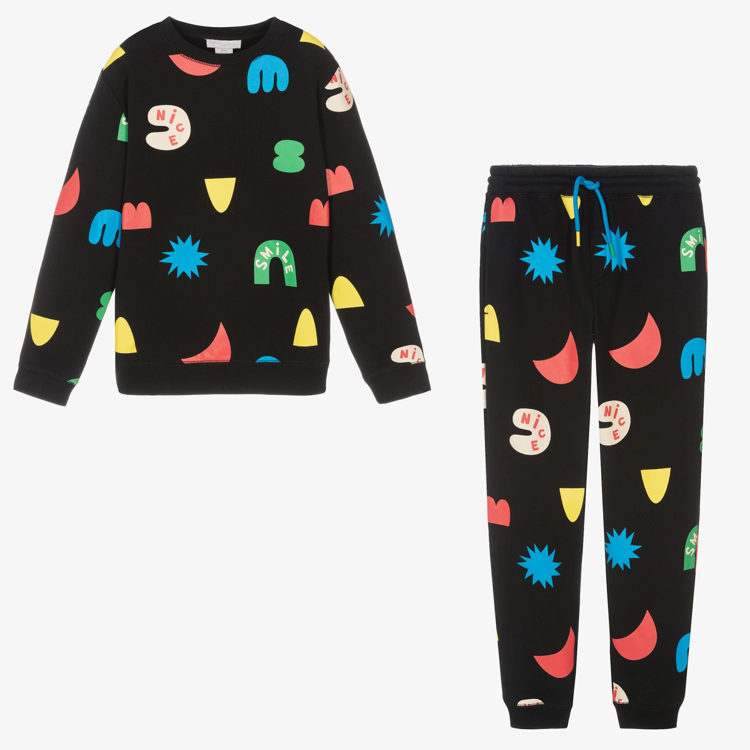 Stella McCartney Kids Teen Black Shape Print Tracksuit 3 Stella McCartney Kids Teen Black Shape Print Tracksuit