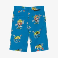 Stella McCartney Kids Teen Boys Blue Printed Cotton Shorts -Boss Sale Store stella mccartney kids teen boys blue printed cotton shorts 488110 790ab9a00cb87a2c13811cbfbdcf31377aa1039d
