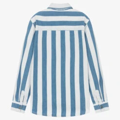 Stella McCartney Kids Teen Boys Blue Striped Denim Shirt -Boss Sale Store stella mccartney kids teen boys blue striped denim shirt 488145 0cd95ffc26dab1161092d7aa605d4c0cce434456