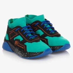 Stella McCartney Kids Teen Boys Green Sock Trainers