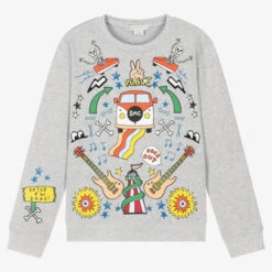 Stella McCartney Kids Teen Boys Grey Funfair Print Sweatshirt