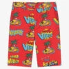 Stella McCartney Kids Teen Boys Red Cotton Shorts