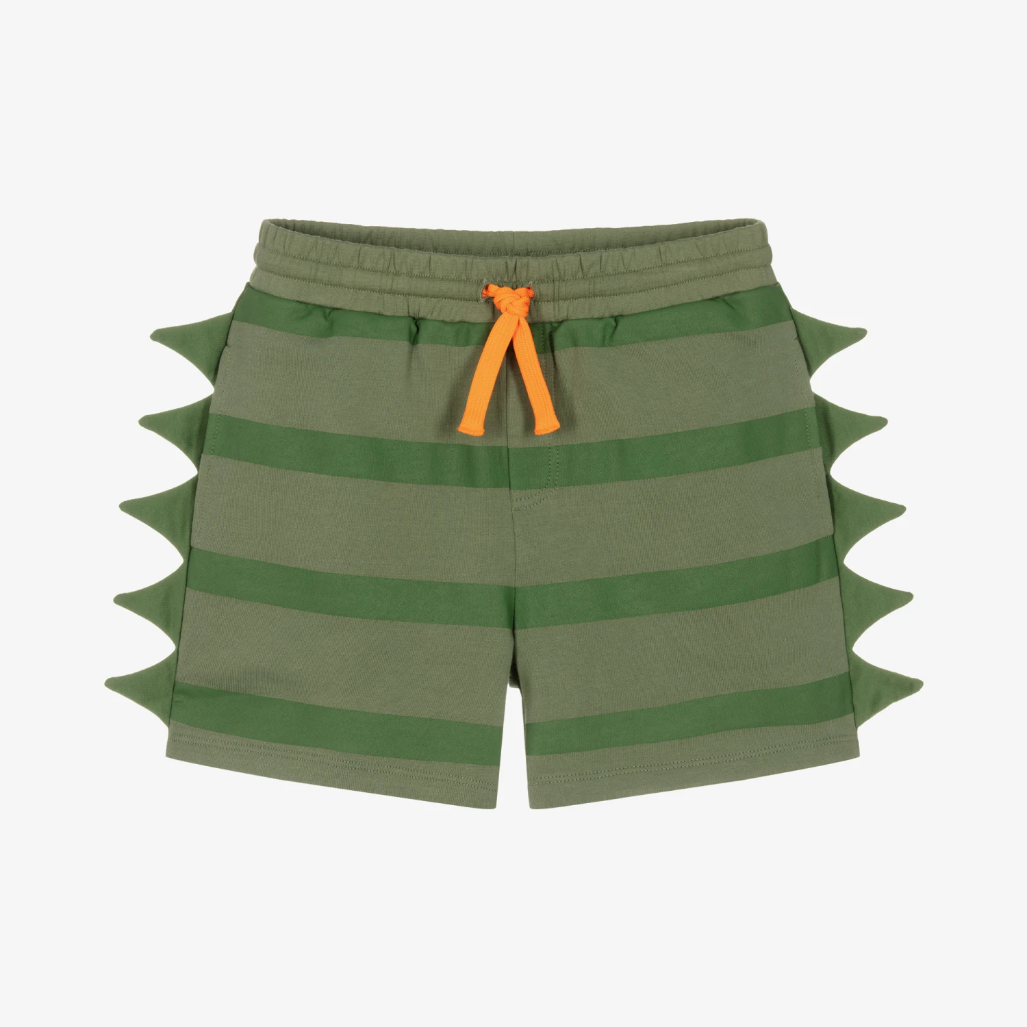 Stella McCartney Kids Teen Boys Striped Green Cotton Shorts 3 Stella McCartney Kids Teen Boys Striped Green Cotton Shorts