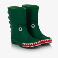 Stella McCartney Kids Teen Green Croc Rain Boots