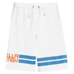 Stella McCartney Kids Teen White Logo Shorts