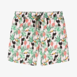 Sunuva Teen Boys Pink Toucan Swim Shorts