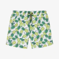 Sunuva Teen Boys White Pineapple Swim Shorts