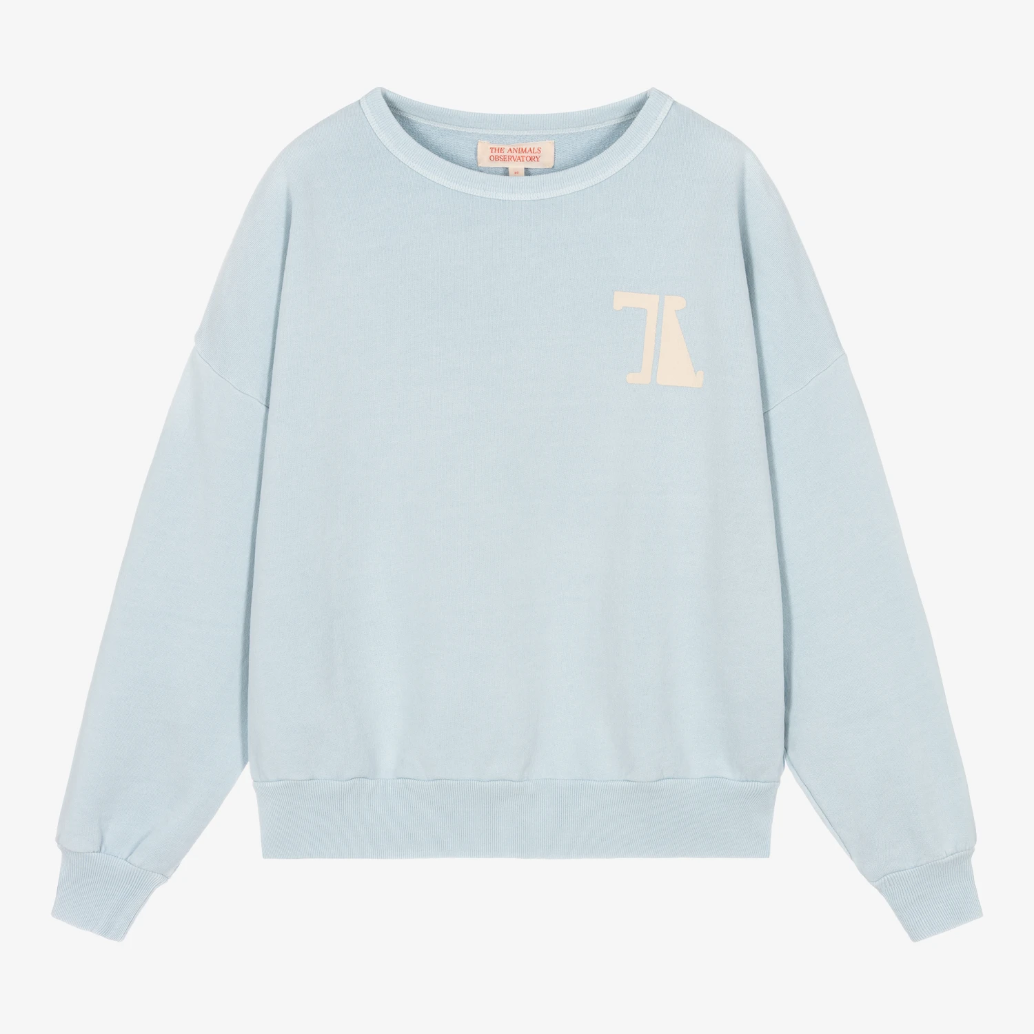The Animals Observatory Teen Blue Cotton Logo Oversize Sweatshirt 3 The Animals Observatory Teen Blue Cotton Logo Oversize Sweatshirt