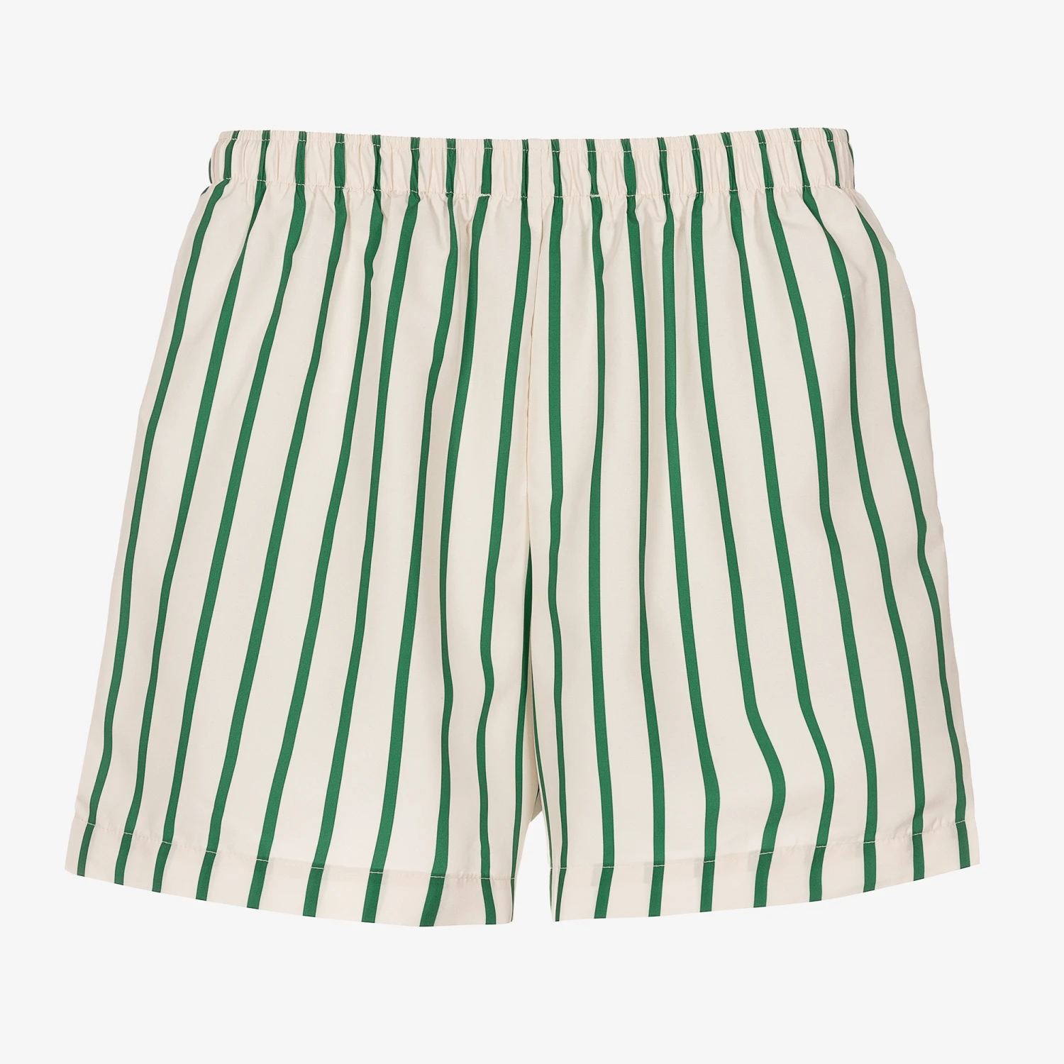 The Animals Observatory Teen Boys Ivory & Green Striped Swim Shorts 4 The Animals Observatory Teen Boys Ivory & Green Striped Swim Shorts - Image 2