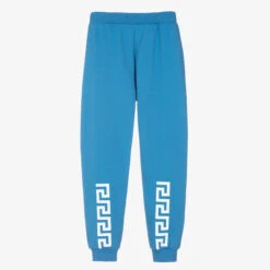 Versace Teen Boys Blue Logo Joggers
